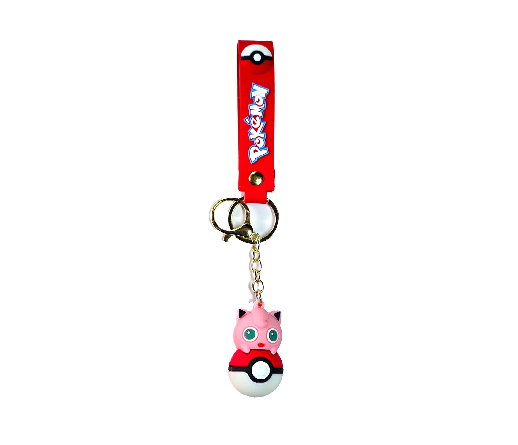 Pokemon Jigglypuff 3D Silicone Keychain with Strap